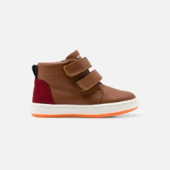 Baby boy smooth leather sneakers
