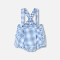 Baby boy bloomer in gingham