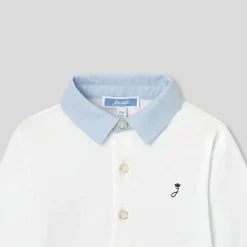 Baby boy bodysuit with Oxford collar