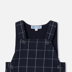Baby boy checked overalls
