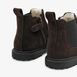 Baby boy Chelsea boots with fur