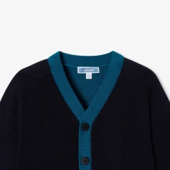 Baby boy color block cardigan