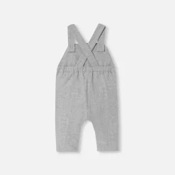 Baby boy flannel overalls