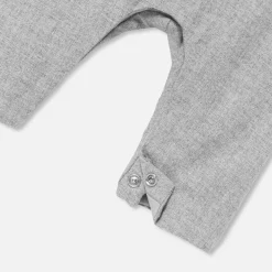 Baby boy flannel overalls