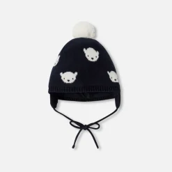 Baby boy hat with pompon
