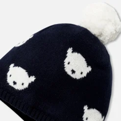 Baby boy hat with pompon