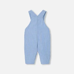 Baby boy overalls in poplin