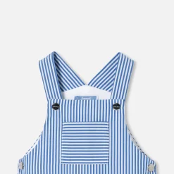 Baby boy overalls in poplin