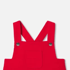 Baby boy short velvet overalls