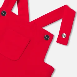 Baby boy short velvet overalls