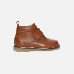 Baby boy smooth leather booties