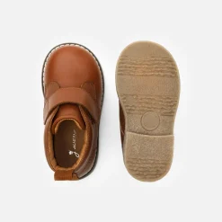 Baby boy smooth leather booties