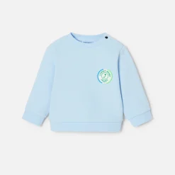 Baby boy sweatshirt in interlock
