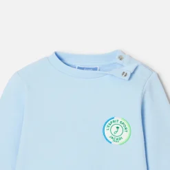 Baby boy sweatshirt in interlock