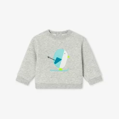 Baby boy sweatshirt with sherpa lining