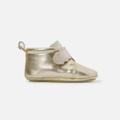 Baby girl iridescent leather slippers