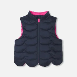 Baby girl reversible sleeveless padded jacket