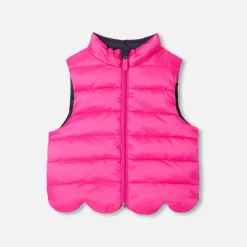 Baby girl reversible sleeveless padded jacket