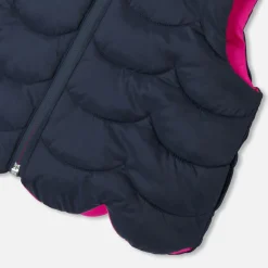 Baby girl reversible sleeveless padded jacket