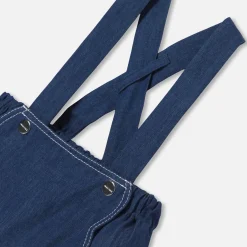 Baby girl bloomer in lightweight denim