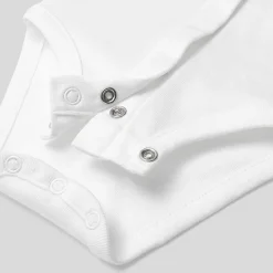 Baby girl bodysuit with scalloped collar