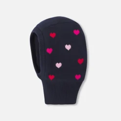Baby girl bonnet with little hearts