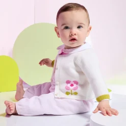 Baby girl cardigan in jersey