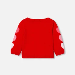 Baby girl cardigan with hearts