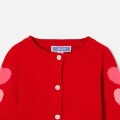 Baby girl cardigan with hearts