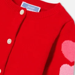 Baby girl cardigan with hearts