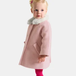 Baby girl coat in wool cloth