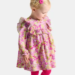 Baby girl dress in velvet Liberty fabric