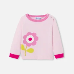 Baby girl intarsia flower sweater