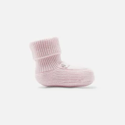 Baby girl knitted booties