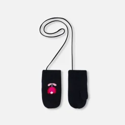 Baby girl knitted mittens