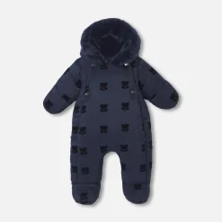 Baby girl nylon snowsuit