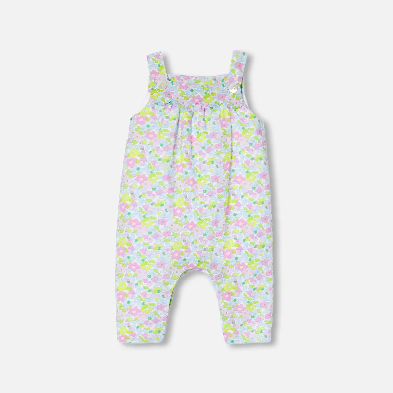 Baby girl overalls in Liberty fabric