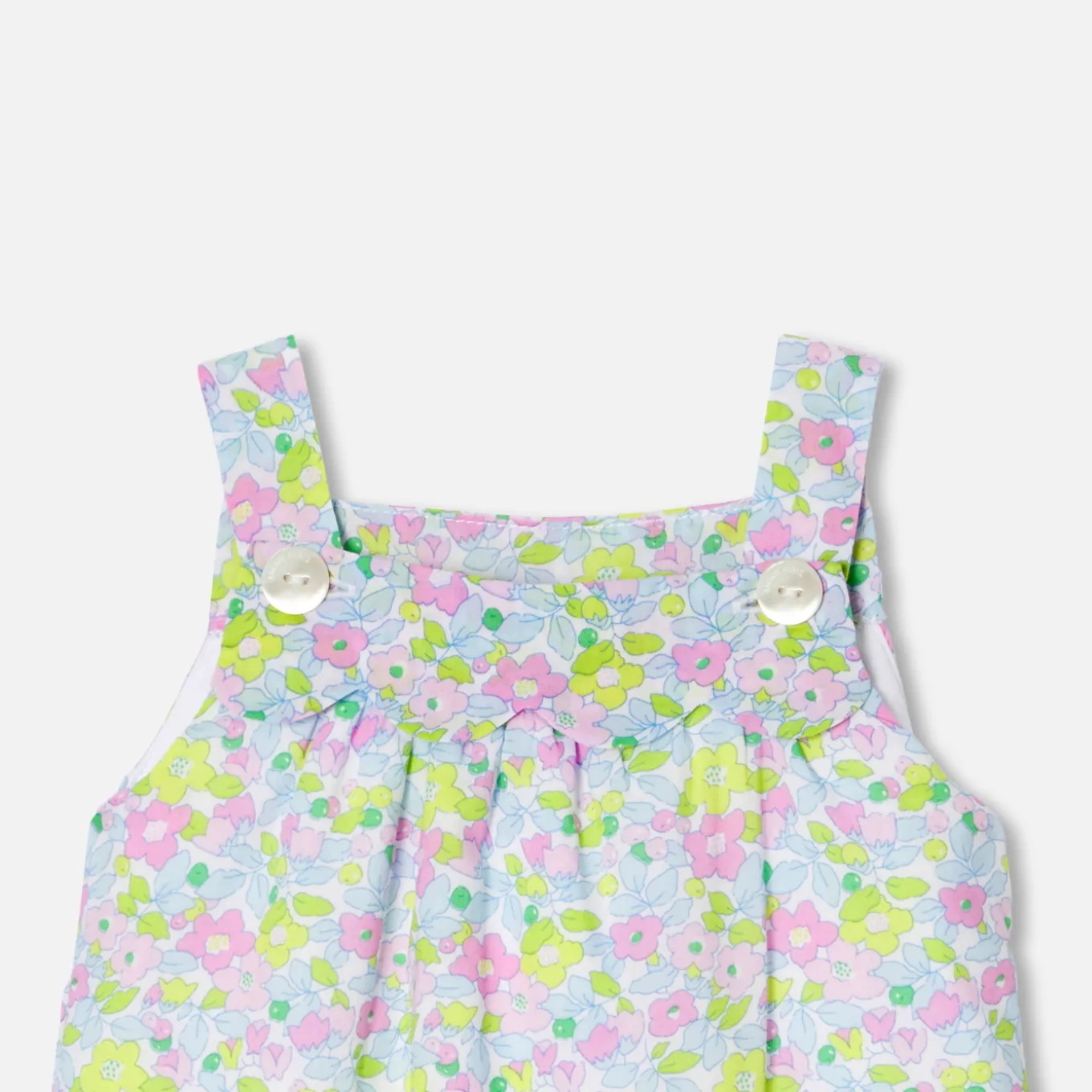 Baby girl overalls in Liberty fabric