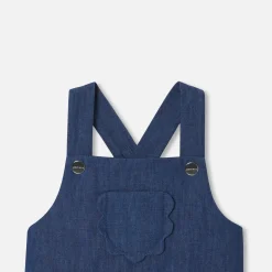 Baby girl overalls in soft denim