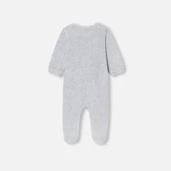 Baby girl pajamas in velvet bouclette