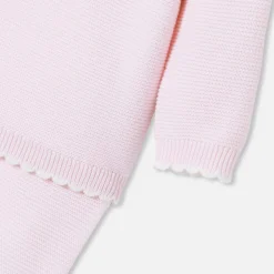 Baby girl set in garter stitch