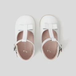 Baby girl smooth leather t-bar shoes