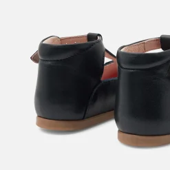 Baby girl smooth leather t-bar shoes