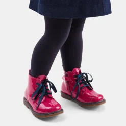 Baby girl smooth leather booties