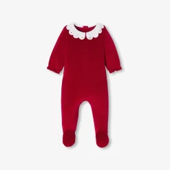 Baby girl velvet Holiday pajamas