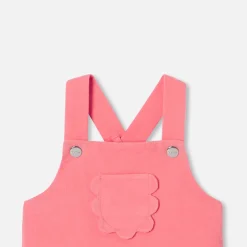 Baby girl velvet overalls
