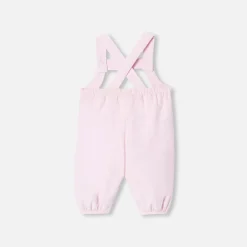Baby girl velvet overalls