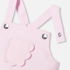 Baby girl velvet overalls