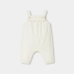 Baby girl velvet overalls