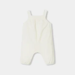 Baby girl velvet overalls